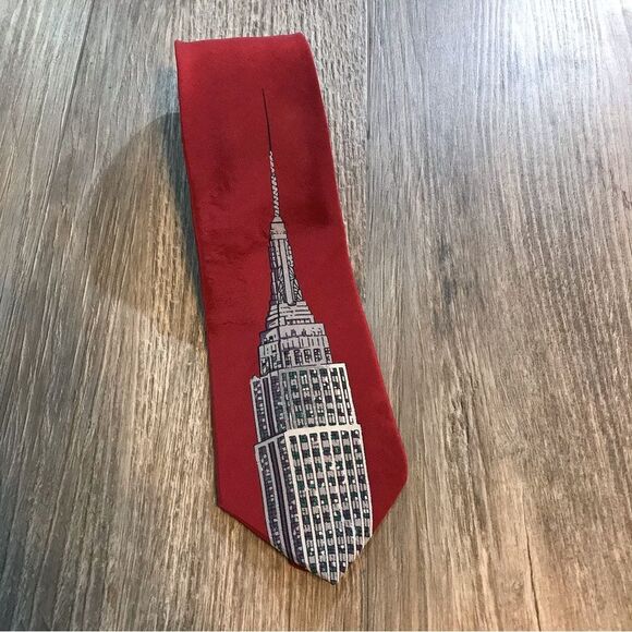 Pagliano Mens Red Silk Tie - Picture 1 of 5